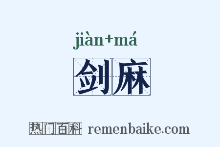 剑麻是什么意思的图片
